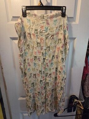 Light Cream Owl-Print Women's Scarf